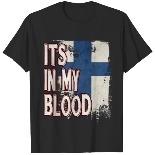 Discover Finland Vintage Heritage DNA Flag T-shirt