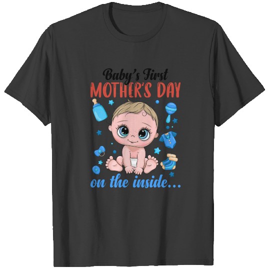 Baby's First Mother's Day On The Inside Baby Boy T-shirt