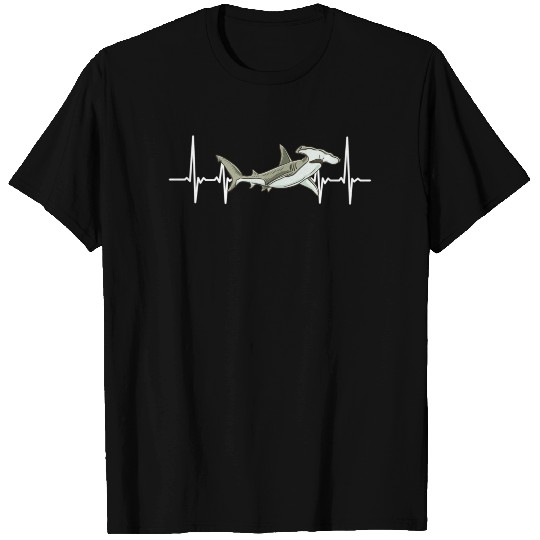 Hammerhead Shark Heartbeat Pullover Hoodie T-shirt