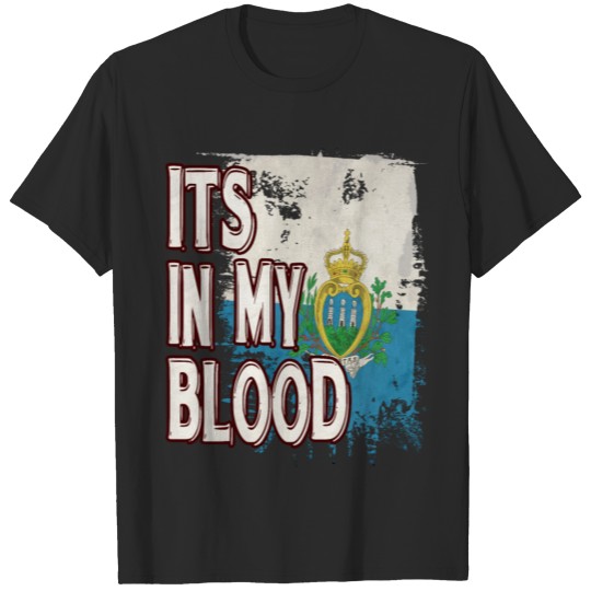 Discover Blood San Marino Vintage Heritage Flag T-shirt