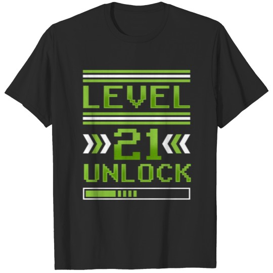 Discover Level 21 Unlock Celebrate Party 21st Birthday T-shirt