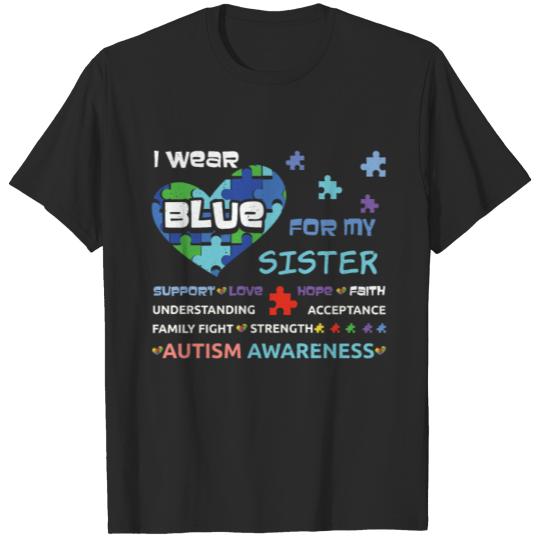 Discover Blue For Sister Puzzle Special Autism Awareness T-shirt