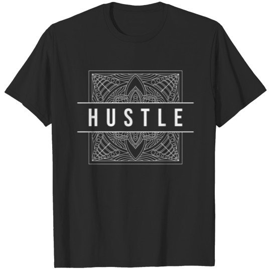 Discover hustle abstract square WHITE T-shirt