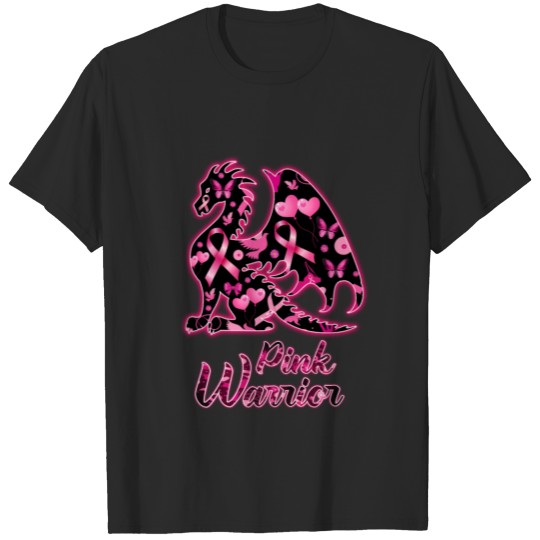 Breast Cancer Dragon Pink Warrior Cancer Survivor T-shirt
