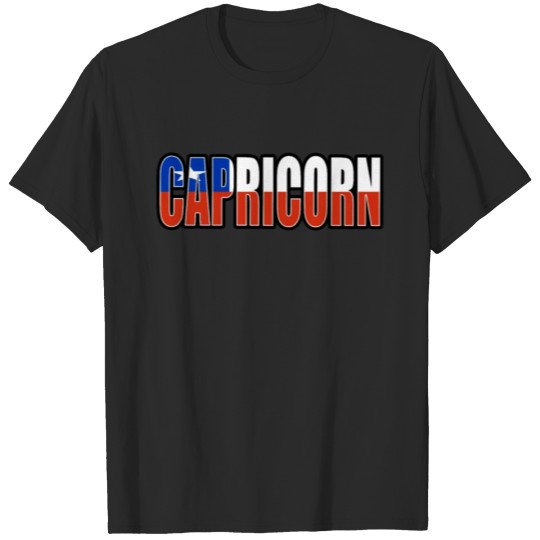 Discover Capricorn Chilean Horoscope Heritage DNA Flag T-shirt