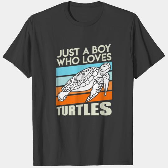Just a Boy who loves Turtles Turtle T-shirt