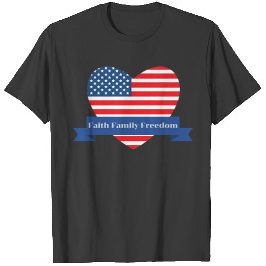 Faith Family Freedom Shirt Christian Patriotic T-shirt