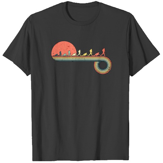 Curling Players Stone Retro Vintage Sunset T-shirt