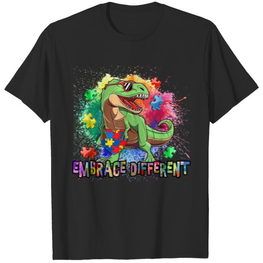 Discover Autism Awareness Dinosaur T-shirt