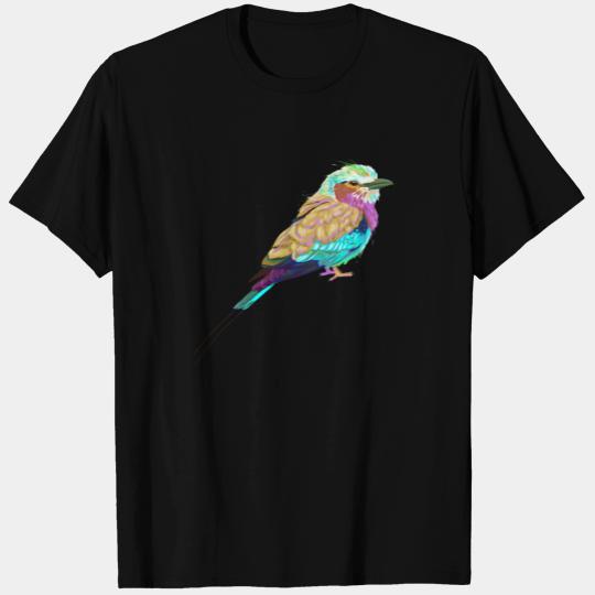 Colorful Splash Bird Lilac Breasted Roller T-shirt