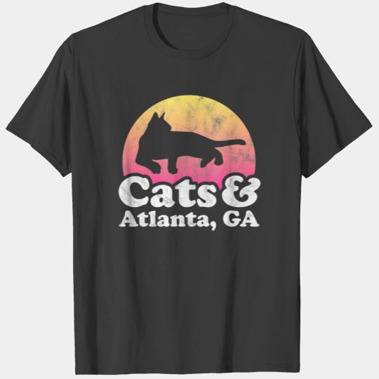 Cats and Atlanta GA Men s or Women s Cat and T-shirt