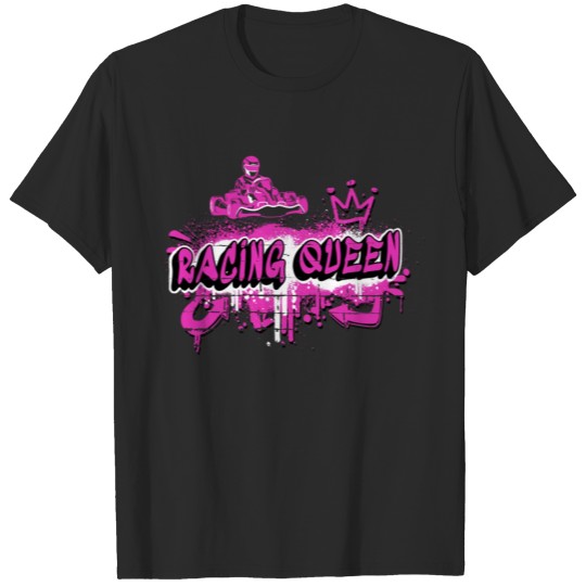 Discover Racing Queen Go kart design T-shirt