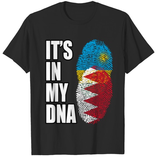 Discover Rwandan And Bahraini Vintage Heritage DNA Flag T-shirt