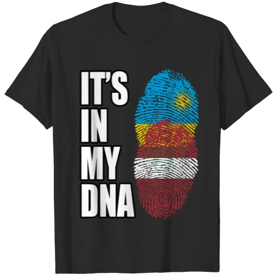 Discover Rwandan And Latvian Vintage Heritage DNA Flag T-shirt