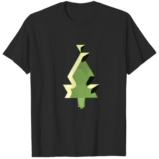 Tree fir christmas tree icon 3d effect T-shirt