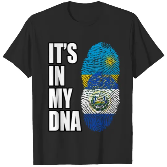 Discover Rwandan And Salvadoran Vintage Heritage DNA Flag T-shirt
