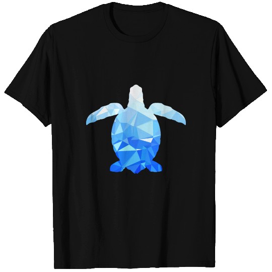 Turtle modern art polygon Pattern T-shirt