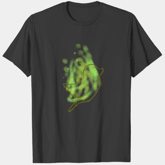 bird poison green freedom peace symbol T-shirt