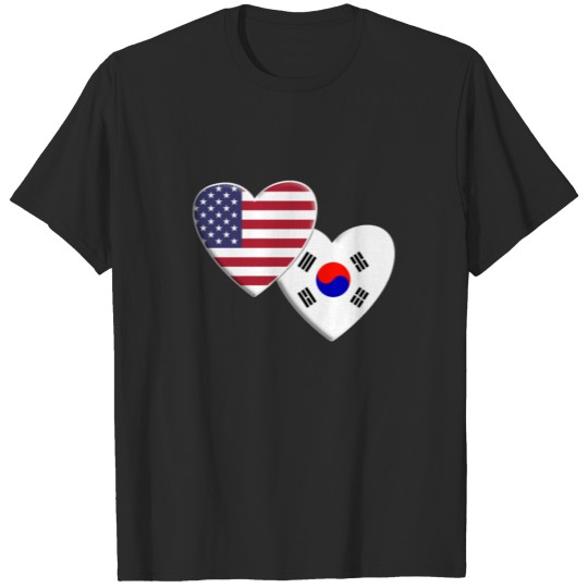 USA American South Korea Korean Flag Patriotic T-shirt