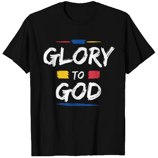 Glory to God white print T-shirt