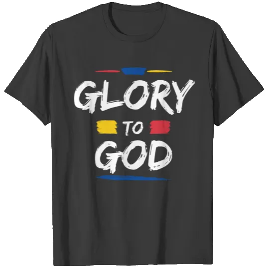 Glory to God white print T-shirt