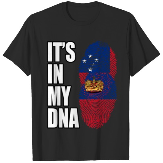 Discover Samoan And Liechtensteiner Vintage Heritage DNA Fl T-shirt