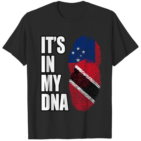 Discover Samoan And Trinidad Tobago Vintage Heritage DNA Fl T-shirt