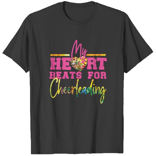 Cheer Cheerleading My Heart Beats T-shirt