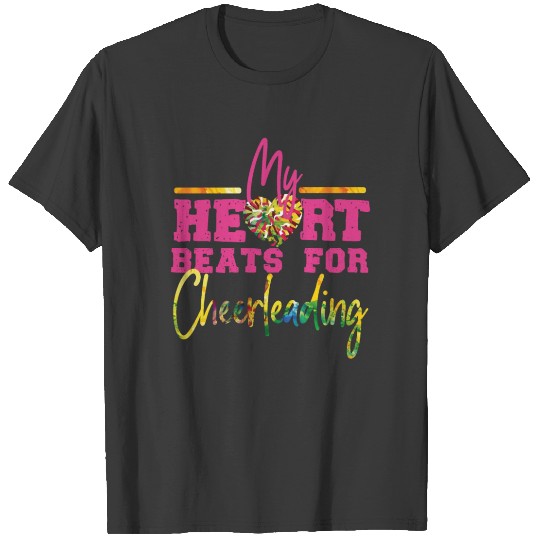 Discover Cheer Cheerleading My Heart Beats T-shirt