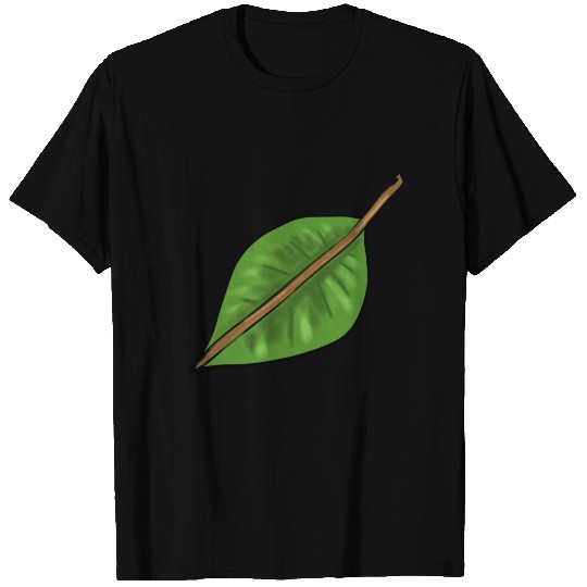 leaf effect pattern icon green T-shirt