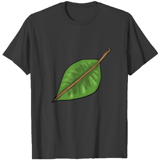 leaf effect pattern icon green T-shirt