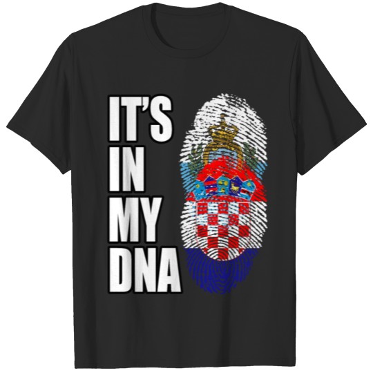 Discover Sammarinesen And Croatian Vintage Heritage DNA Fla T-shirt
