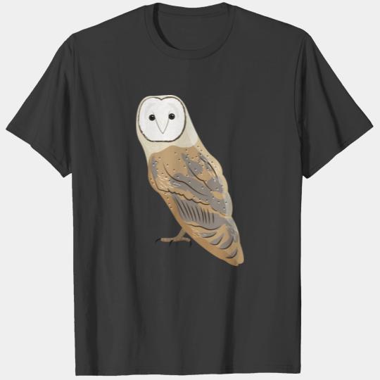Barn Owl Bird Illustration T-shirt