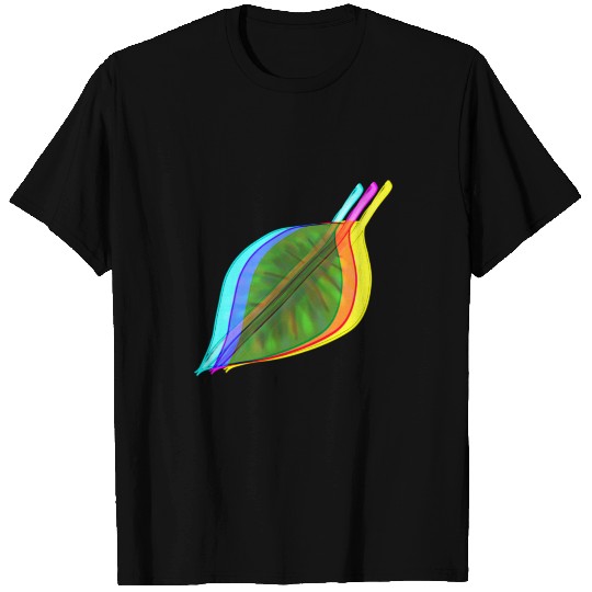 icon leaf effect 3d pattern T-shirt