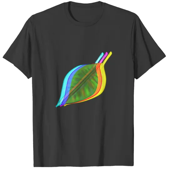 icon leaf effect 3d pattern T-shirt
