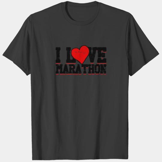 I love marathon - sport design fun run T-shirt