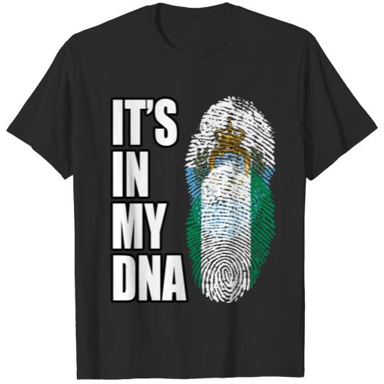 Discover Sammarinesen And Nigerian Vintage Heritage DNA Fla T-shirt