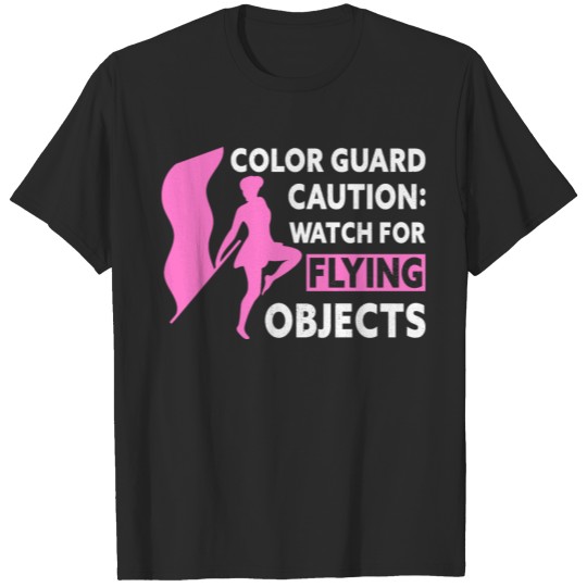Discover Color Guard Caution Watch For Flying Objects Funny T-shirt
