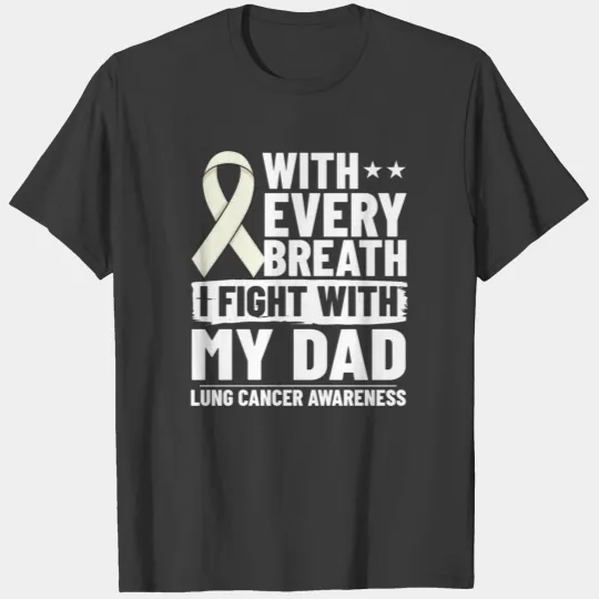 Lung Cancer Ribbon White Awareness Survivor T-shirt