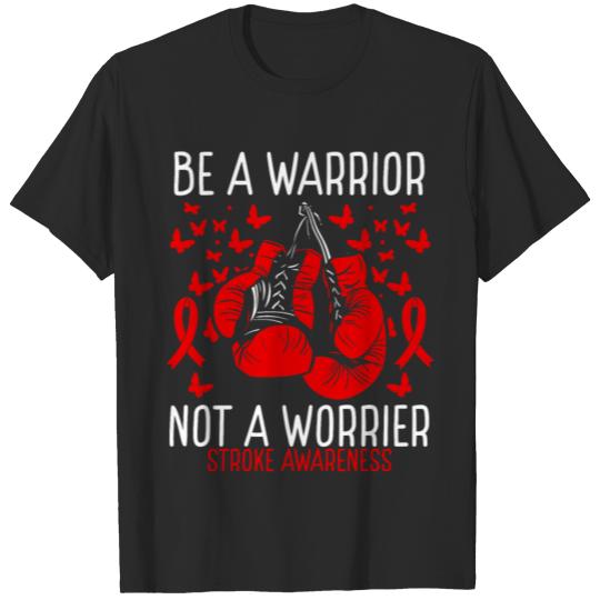 Discover Stroke Ribbon Fighter Stroke Warrior not Worrier T-shirt
