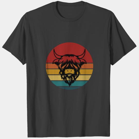 Retro Highland Cow T-shirt