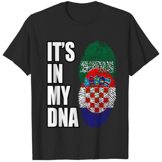 Discover Saudi Arabian And Croatian Vintage Heritage DNA Fl T-shirt