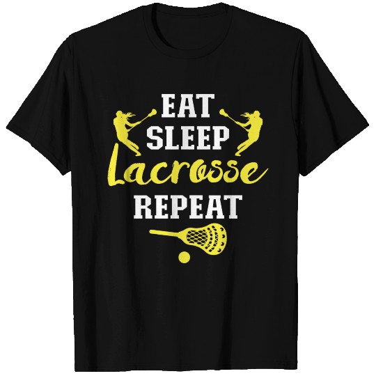 Eat Sleep Lacrosse Repeat Funny Lacrosse Player T-shirt
