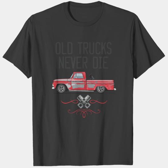 old trucks never die Cardinal Red T-shirt