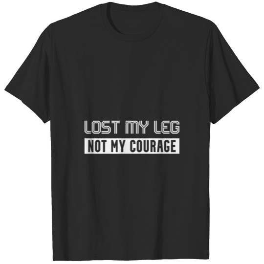 Discover Amputee Humor Leg Brave Funny Recovery Gifts print T-shirt
