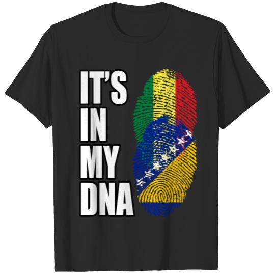 Discover Senegalese And Bosnian Vintage Heritage DNA Flag T-shirt