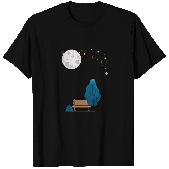 Starry Night With Moon T-shirt