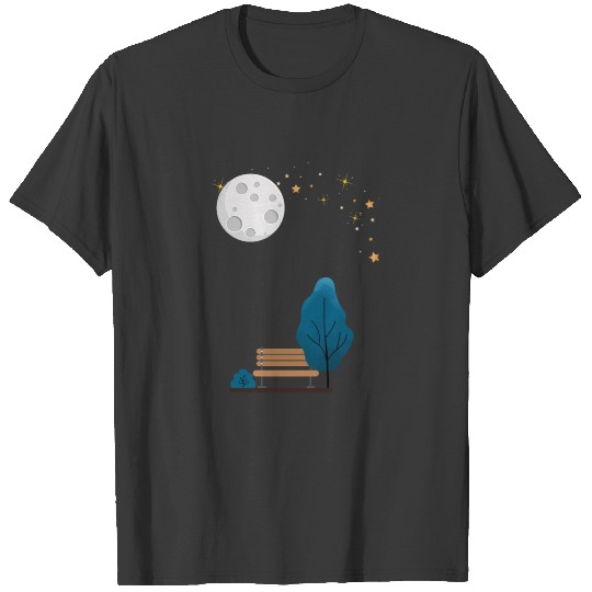 Starry Night With Moon T-shirt