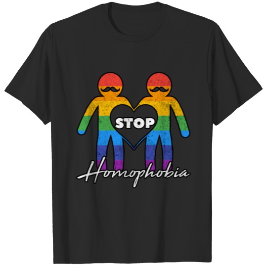 Discover Gay Pride LGBT Bisexual Boys Men Stop Homophobia T-shirt