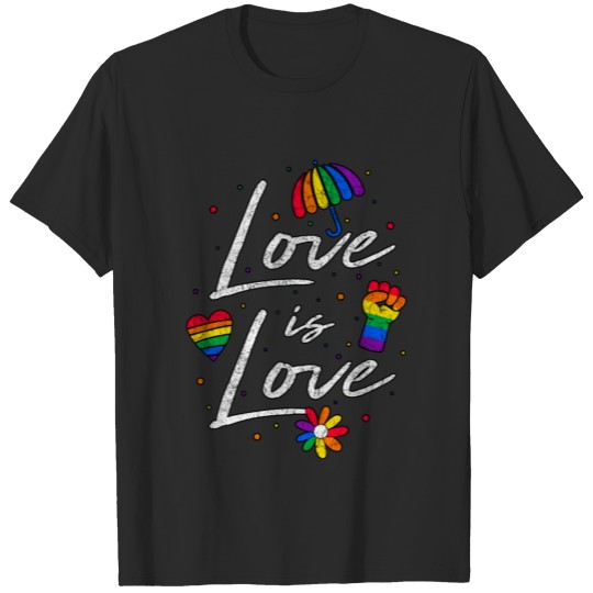Discover Gay Pride LGBT Bisexual Boys Men Love Is Love T-shirt